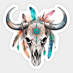 Boho Skull Sticker